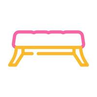 bedroom bench bedroom interior color icon vector illustration