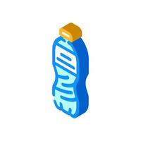 drink soda plastic bottle isometric icon vector illustration