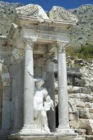 Sagalassos Fountain Columns And A Statue photo