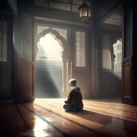 mezquita para musulmán oración. ai generado foto