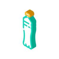 liquid water plastic bottle isometric icon vector illustration