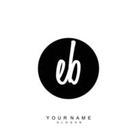 Initial EB Monogram with Grunge Template Design vector