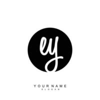 Initial EY Monogram with Grunge Template Design vector