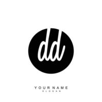 Initial DD Monogram with Grunge Template Design vector