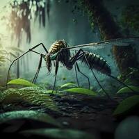 Mosquito. AI Generated photo