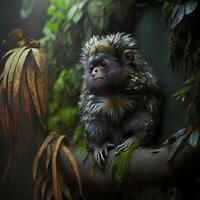 Marmoset Monkey Habitats. photo