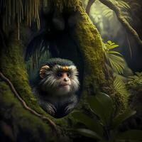 Marmoset Monkey Habitats. photo