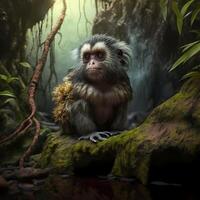 Marmoset Monkey Habitats. photo