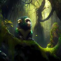 Marmoset Monkey Habitats. photo