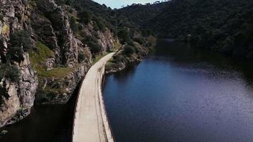 A view of the Pantanos de San Juan in Madrid in the Pelayos Reservoir in Madrid, Spain video