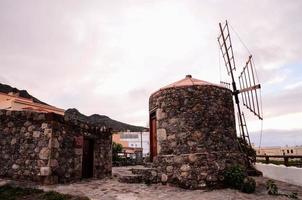 Old stone windmill photo