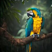 Macaw. AI Generated photo