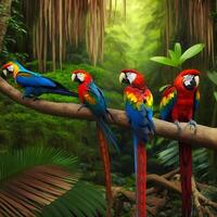 Macaw. AI Generated photo