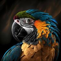 Macaw. AI Generated photo