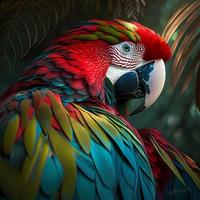 Macaw. AI Generated photo