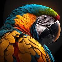 Macaw. AI Generated photo