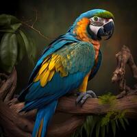 Macaw. AI Generated photo