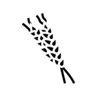 spikelets ripe wheat glyph icon vector illustration