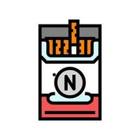 cigarrillo nicotina color icono vector ilustración