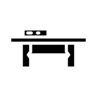 coffee table living room glyph icon vector illustration