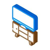 media stand living room isometric icon vector illustration