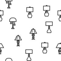 lamp table light home desk vector seamless pattern