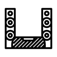 sound system living room line icon vector illustration