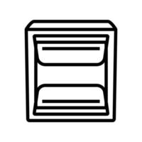 note dispenser home office line icon vector illustration