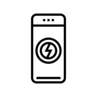 wireless power bank home office line icon vector illustration