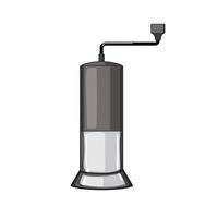 retro mill coffee grinder manual cartoon vector illustration