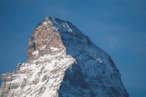 escénico amanecer o puesta de sol ver de materia - uno de el más famoso y icónico suizo montañas, zermatt, Valais, Suiza foto