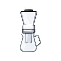 glass ice drip coffee cartoon vector illustration