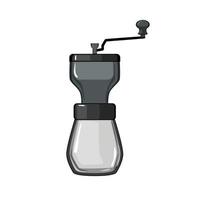 handle mill coffee grinder manual cartoon vector illustration