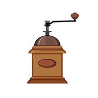 antique mill coffee grinder manual cartoon vector illustration