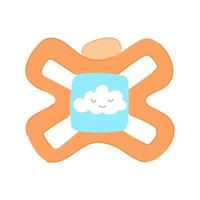 dummy pacifier baby cartoon vector illustration