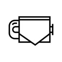 toilet paper holder home accessory line icon vector illustration