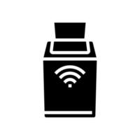 automático basura compartimiento hogar accesorio glifo icono vector ilustración