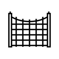 garden fence tool line icon vector illustration