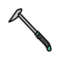 hoe garden tool color icon vector illustration