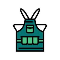 gardener apron tool color icon vector illustration