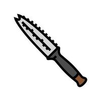 garden knife tool color icon vector illustration