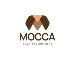 Modern Coffee Shop Logo with M Letter vector