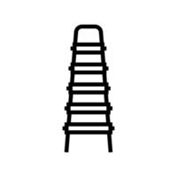 utility ladder garage tool line icon vector illustration