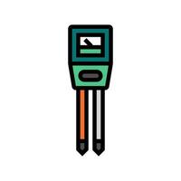 soil ph meter garden tool color icon vector illustration