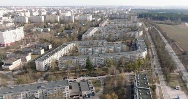 flight over the old residential complex of the post-Soviet space with dullness and hopelessness video