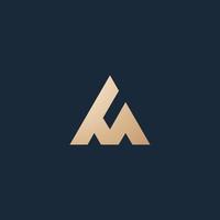 lujo y moderno a.m logo diseño vector