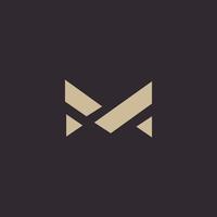 Luxury and modern M logo design vector