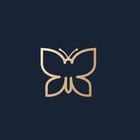 Luxury and modern butterfly logo design vector