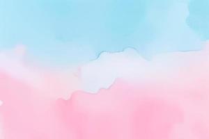 gradient watercolor painting background, blue and pink texture painted backdrop design photo