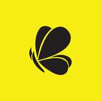 Black butterfly logo icon symbol vector